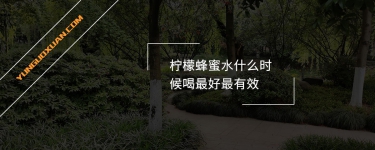 檸檬蜂蜜水什么時候喝最好最有效？