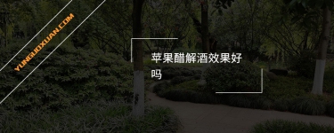 蘋果醋解酒效果好嗎？
