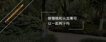 獼猴桃和火龍果可以一起榨汁嗎？