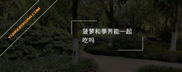 菠蘿和荸薺能一起吃嗎？